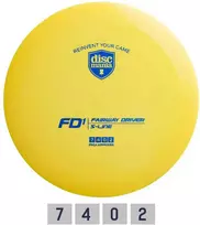 Diskgolfo diskas Fairway Driver S-LINE FD1 Geltona