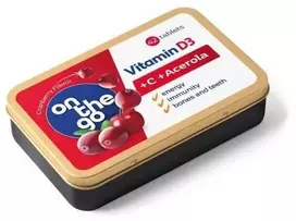 Vitar Sro OnTheGo Vitaminas D3 + C + Acerola ekstraktas, tabletės