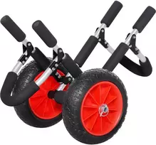 Homcom Surf vežimėlis, banglentčių transportavimo vežimėlis, sulankstomas, paminkštintos PU padangos, iki 45 kg L64 x W55 x H38,5 cm