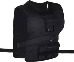 HOMCOM treniruočių liemenė 30 kg, svorių liemenė jėgos treniruotėms, reguliuojama, Oksfordo audinys + geležis, juoda, 36x52 cm