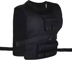 HOMCOM svorio liemenė 20 kg treniruočių liemenė reguliuojama jėgos treniruočių fitneso liemenė oksfordinė geležis juoda 36 x 52 cm