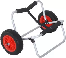 Homcom Baidarių ir kanojų vežimėlis, Surf vežimėlis sulankstomas su diržu, PU ratukai su paminkštinimu, iki 90 kg L70 x W40 x H42 cm