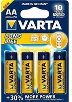 Varta Longlife Extra - Baterijos 4 x AA tipo - šarminės