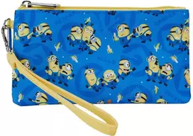 Loungefly Despicable Me Minions nylon zipper wrislet wallet