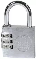 lockncharge LNC10168, Įprastinė pakabinamoji spyna, Kodinė spyna, Spynelė daiktams laikyti, Pilka, Metalinė, U formos