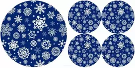BERTONI EE Padėklų rinkinys apvaliems stalams 1+4 - SNOW