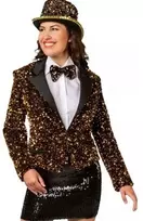 Orlob Karneval Auksinė blizgučiais puošta striukė, „Luxe“
