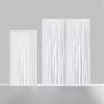 Globos Europe BV šventinė balta durų užuolaida, 100 × 240 cm