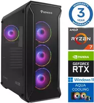 Stacionarus kompiuteris INTOP AQUA Ryzen 7 7700X 64GB DDR5 500SSD M.2 NVME RTX5070 12GB WIN11 (RW42374WH)