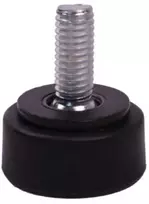Oem Kojelė su jungtimi 16x14mm juoda - baldų kojelė M6 - reguliuojama koja baldams