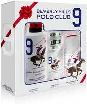 Set Beverly Hills Polo Club: 1982 - Sport 9 Eau De Toilette For Men, 50 ml + 1982 - Sport 9 Anti-Perspirant Dezodorantas Purškiklis For Men, 175 ml + 1982 - Sport 9 Anti-Perspirant Dezodorantas Roll-On For Men, 50 ml