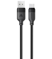 Juodas USB-A - USB-C 3A 120cm laidas "Acefast C16-04"