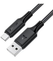 Juodas USB-A - USB-C 60W 120cm laidas "Acefast C17-04"