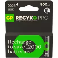 GP Battery GP - ReCyko Professional NiMH AAA įkraunamos baterijos, 85AAAHCB-2WB4, 4 vnt. pakuotėje