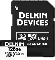 Atminties kortelė „Delkin Trail Cam Hyperspeed Micro SDXC“ 128GB 10 klasės UHS-I/U3 V30 (DDMSDAHS128GB) kortelė