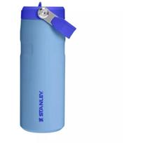 Stanley Termo butelis su šiaudeli The IceFlow Bottle Flip Straw 2.0 28121100213, 0,47L, mėlynas, laiko šaltą iki 8h