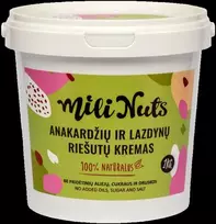 Milinuts Mili Nuts Anakardžių ir lazdynų riešutų kremas : Svoris - 500g