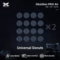 X-Raypad Obsidian Pro Air Skates Universal Donuts Pilkas 32 vnt. (⌀9.5 x 1.0 mm) (Pilki) Pakaitiniai Pelė Feet
