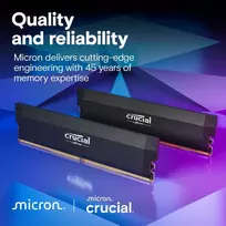 RAM „Crucial Pro“ spartinimo funkcija, 32GB [1 x 32GB 6000 MHz DDR5 CL40 UDIMM]