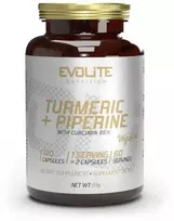 EvoLite Turmeric+Piperine 120 kaps. (Ciberžolės, juodųjų pipirų ekstraktas)