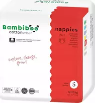 Munchkin BAMBIBOO - VIENKARTINĖS MEDVILNINĖS SAUSKELNĖS, 5 DYDŽIO, 24 VNT.