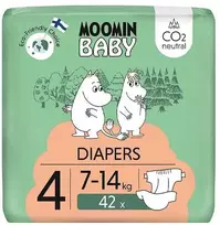 Moomin Baby Maxi 4 sauskelnės, 7-14 kg, 42 vnt.