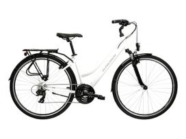KROSS Trans 1.0 D / White-Grey Gloss / moteriškas miesto dviratis (28") MY26 (M)