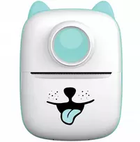 Etikečių spausdintuvas Atmosphera spausdintuvas Termiczna Bluetooth do Zdjęć Naklejek Notatek Etykiet / KiddoBoo X2 / Baltas Piesek