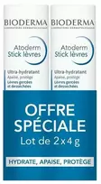 Bioderma Atoderm Ultra-Moisturizing Lip Stick lūpų balzamas, 2 x 4 g