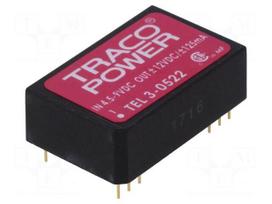 Converter: DC/DC | 3W | Uin: 4.5÷9V | Uout: 12VDC | Uout2: -12VDC | DIP24