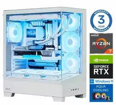 Stacionarus kompiuteris INTOP AQUA Ryzen 7 7700X 64GB DDR5 1TB SSD M.2 NVME RTX5060 8GB WIN11 (RW54962WH)