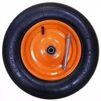 Pripučiamas karučio ratas 3,5–8 oranžiniu disku 14 mm