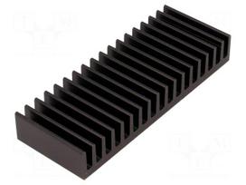 Heatsink: extruded | grilled | black | L: 37.5mm | W: 100mm | H: 15mm