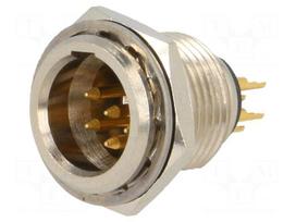 Socket | XLR mini | male | PIN: 6 | soldering | 1.2A | 0.38mm2