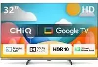CHiQ L32M9PD televizorius, 32 colių įkroviklis, HD, išmanusis, „Google TV“, „Dolby Audio“, dbx-tv, HDR 10