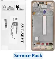 „ServicePack“ LCD ekranas SAMSUNG A53 5G A536B GH82-28024D auksinis