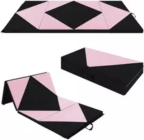 Promotions Sulankstoma gimnastikos kilimėlis, 240x117x5 cm, juoda ir rožinė