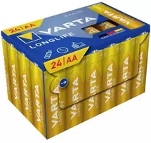 Varta Ilgaamžė AA, Vienkartinė baterija, AA, Šarminė, 1,5 V, 24 vnt., 50,5 mm
