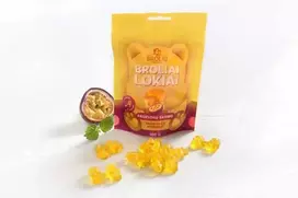 Pasiflorų skonio guminukai Broliai lokiai 100g