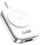 Winner Group WG - Magnetinis įkrovimo įrenginys su USB-C, skirtas „Apple Watch“, baltai sidabrinis
