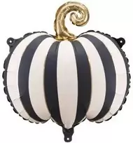 Party Deco Dryžuotas moliūgo folijos balionas, 39 cm
