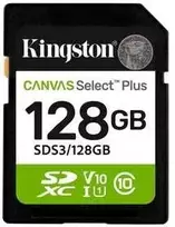 „Kingston Technology“ 128GB SDXC Canvas Select Plus Gen3 150MB/s C10 UHS-I U1 V10 atminties kortelė
