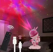 Happy People Astronautė Kiškė Galaktikų ir žvaigždžių projektorius Rožinės spalvos