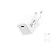 Winner Group WG - Maitinimo adapteris 1x USB-C PD 20W, 5V-9V-12V, C tipo į C tipo laidas, baltas
