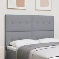 LED galvūgalis su LED juostelėmis Šviesiai pilka 160 cm audinys