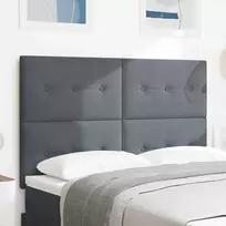 LED galvūgalis su LED juostelėmis Pilka 160 cm Aksomas
