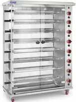 Royal Catering Dujinė kepsninė 40 vištų, 8 iešmeliai, propanas-butanas, 40 kW