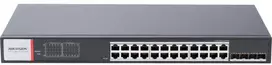 Šakotuvas Hikvision DS-3T1528HP-SI-24P4F tinklo komutatorius Valdomas Gigabit Ethernet (10/100/1000) Maitinimas per Eternetą (PoE) Juoda