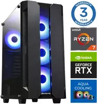 Stacionarus kompiuteris INTOP AQUA Ryzen 7 7700X 16GB DDR5 500SSD M.2 NVME RTX5050 8GB no-OS (RW59772)