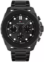 Laikrodis TOMMY HILFIGER 1710690. Kvarcas, Juoda Spalva. Vyriški.